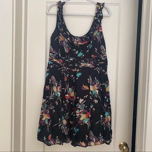 American Rags black floral mini dress